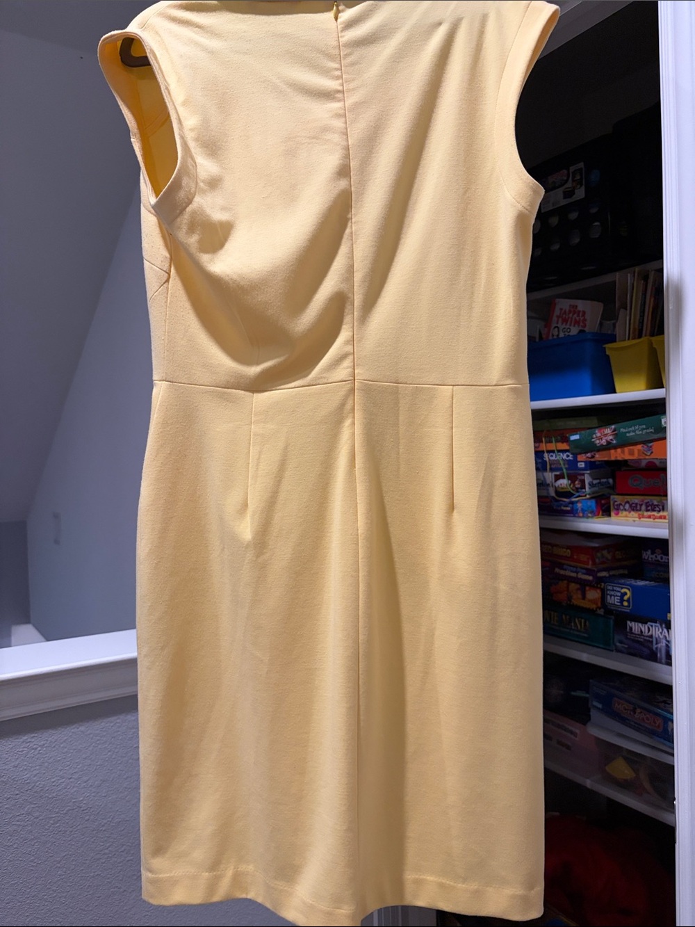 Banana Republic Pale Yellow Midi Dress with Cowl Neck - Picture 7 of 7